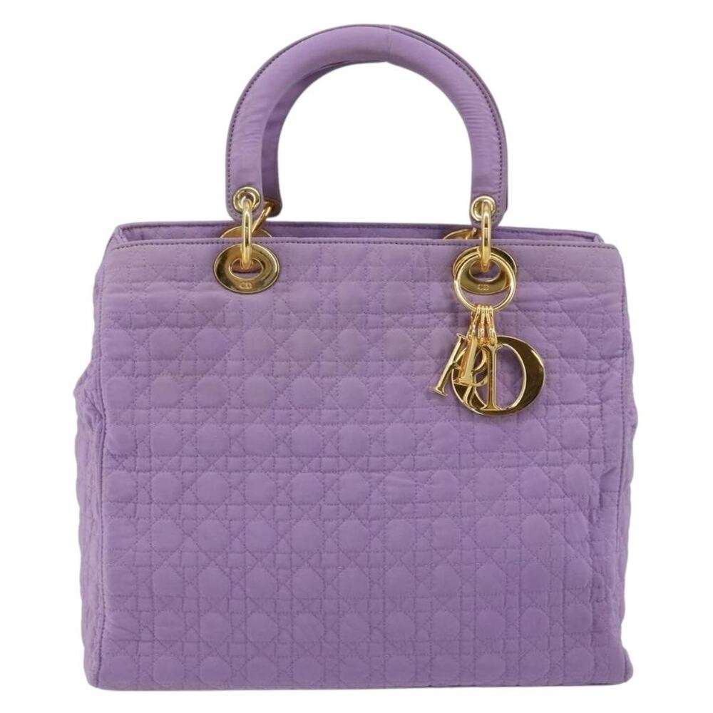 Dior Cannage Nylon Lady Dior Handbag Lavende